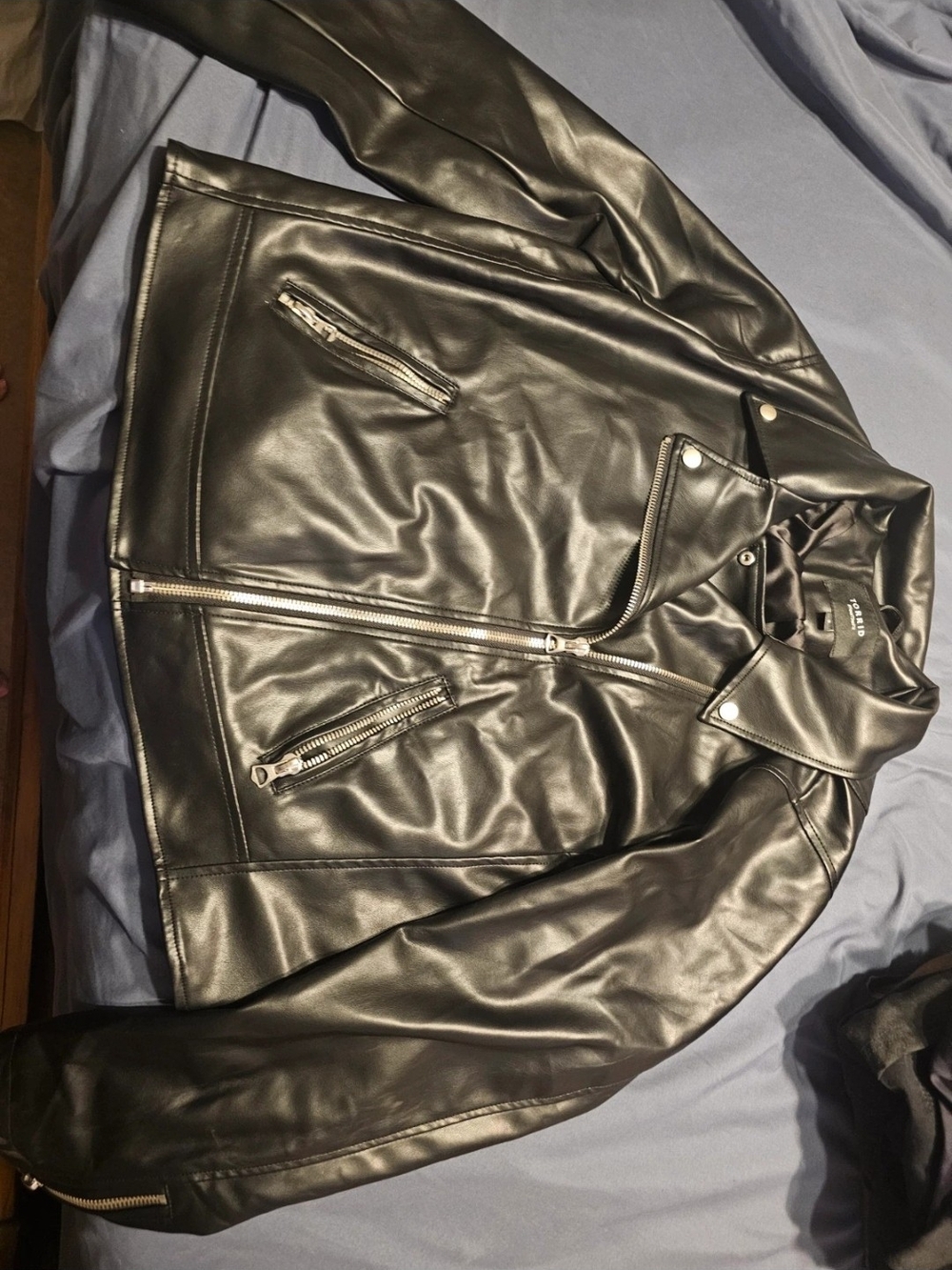 torrid Black Faux Leather Bomber Jacket
